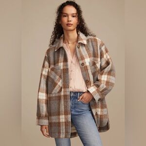 Lucky brand Oversized Plaid Shirt Jacket